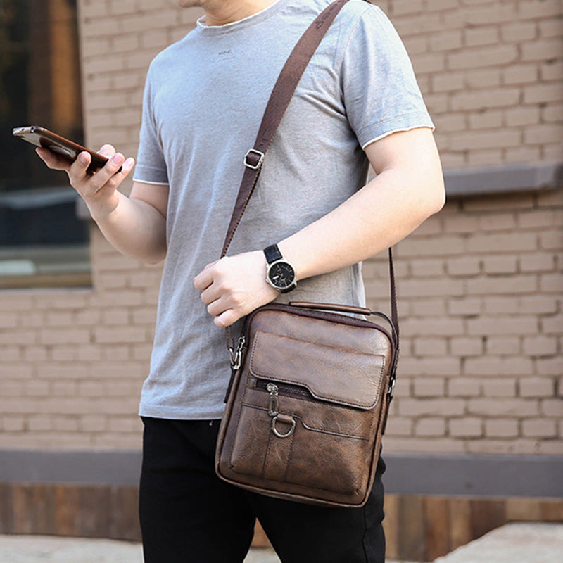 Bolsa de Couro Legítimo Masculina - Pocket