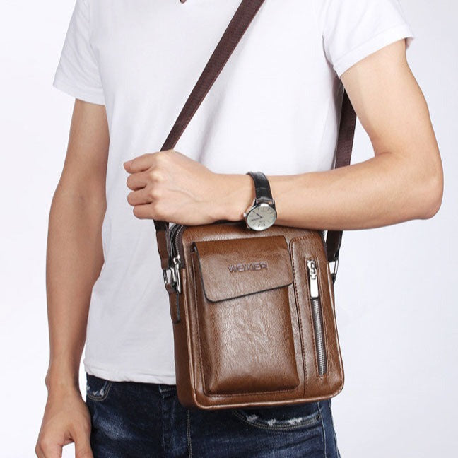 Bolsa Masculina Trend em Couro - Weixier